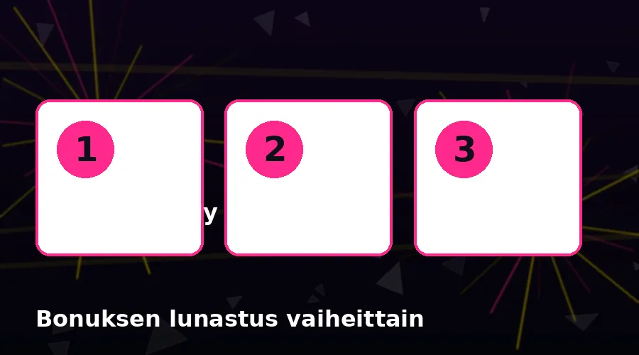 Smasha bonuksen lunastus kolmessa vaiheessa: rekisteröidy, talleta, lunasta